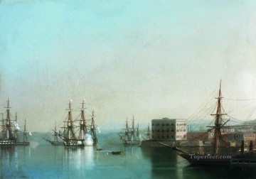 Incursión en Sebastopol 1852 Romántico Ivan Aivazovsky ruso Pinturas al óleo